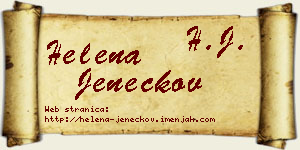 Helena Jeneckov vizit kartica